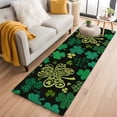 thumbnail image 1 of Happy St Patrick's Day 2'x6' Runner Rugs for Hallway Kitchen Bedside Non Slip Washable, Green Lucky Shamrocks Vintage Entryway Rug Runners with Rubber Backing, Long Carpet Runner for Laundry Room, 1 of 8