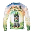 thumbnail image 1 of Happy St. Patrick’s Day Australian Cattle Dog with Green Hat Shamrocks Rainbow All Over Print 3D Sweatshirt Unisex Merch Heeler Lover Gifts - 03007, 1 of 6