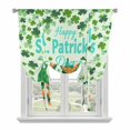 thumbnail image 1 of Happy St. Patrick's Day Balloon Curtains for Bedroom/Front Door/Bathroom, Green Gnomes Lucky Leaves Clovers Tie Up Curtains 63 Inch Length Light Filtering Kitchen Curtains Shades for Windows 46"x63", 1 of 8