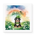 thumbnail image 1 of Happy St. Patrick’s Day Bernese Mountain Dog with Green Hat Shamrocks Rainbow Vinyl Sticker Berner Lover Gifts Waterproof Decal Art Decor - 03007, 1 of 5