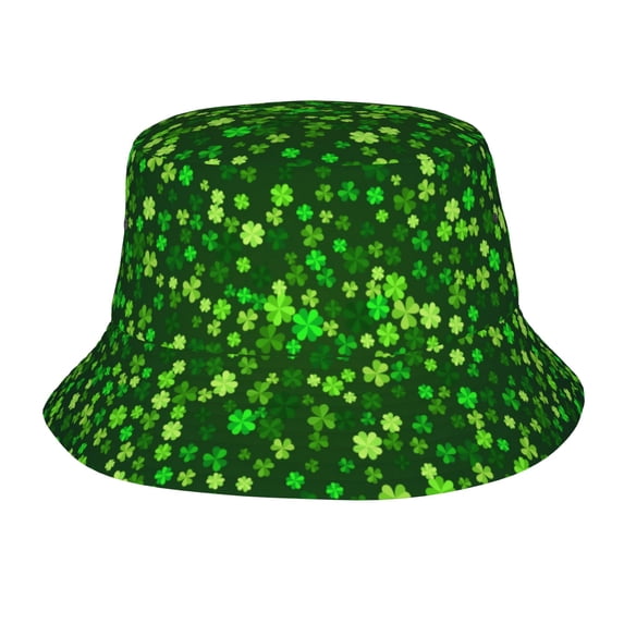 Happy St. Patrick's Day Bucket Hat Foldable Fisherman Outdoor Summer Camping Travel Hiking Caps for Men Women
