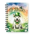 thumbnail image 1 of Happy St. Patrick’s Day Bull Terrier with Green Hat Shamrocks Rainbow Spiral Bound Journal Bully Dog Lovers Gifts Idea 5x7in Spiral Notebook - 03007, 1 of 5