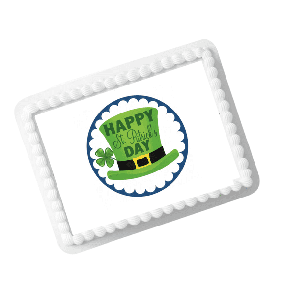 Happy St. Patrick's Day Cake Decoration Edible Frosting Photo Sheet