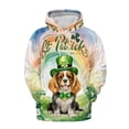 thumbnail image 1 of Happy St. Patrick’s Day Cavalier King Charles Spaniel with Green Hat Shamrocks Rainbow All Over Print 3D Hoodie Unisex Merch Hoodies Dog Lover Gifts - 03007, 1 of 6