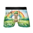 thumbnail image 1 of Happy St. Patrick’s Day Chihuahua with Green Hat Shamrocks Rainbow All Over Print Boxer Briefs Underwear for Men Dad Dog Lover Gifts Idea - 03007, 1 of 6