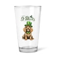 thumbnail image 1 of Happy St. Patrick’s Day Cocker Spaniel with Green Hat Shamrocks Rainbow 16oz Pint Beer Glass Mug Cockers Dog Lover Gifts Beer Glasses Cup - 03007, 1 of 5