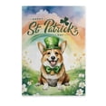 thumbnail image 1 of Happy St. Patrick’s Day Corgi with Green Hat Shamrocks Rainbow Vertical Matte Canvas Poster Welsh Corgi Dog Lover Gifts Idea Wall Art Home Decor - 03007, 1 of 5