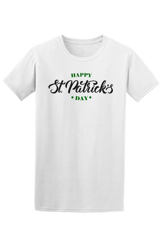Happy St Patrick's Day Cursive Graphic Tee - Image by Shutterstock