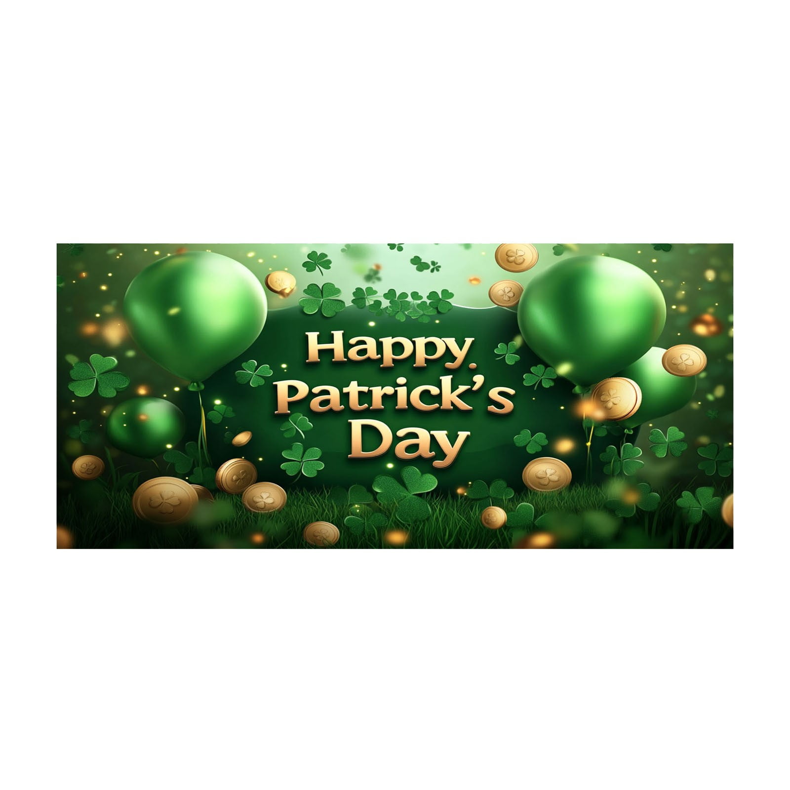 St. Patrick's Day Door Banner Decorations - Shamrock Leprechaun Party Sign For Indoor & Outdoor, Irish Party Supplies