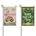 thumbnail image 1 of Happy St. Patrick's Day/Easter Day Outdoor Flags Irish Outdoor Flag Bunny Rabit Eggs Truck 2 Yard Flags12.5''×18''2PCS Linen Vertical Double Sided Welcome Flag for Home,Holiday Gift, 1 of 3