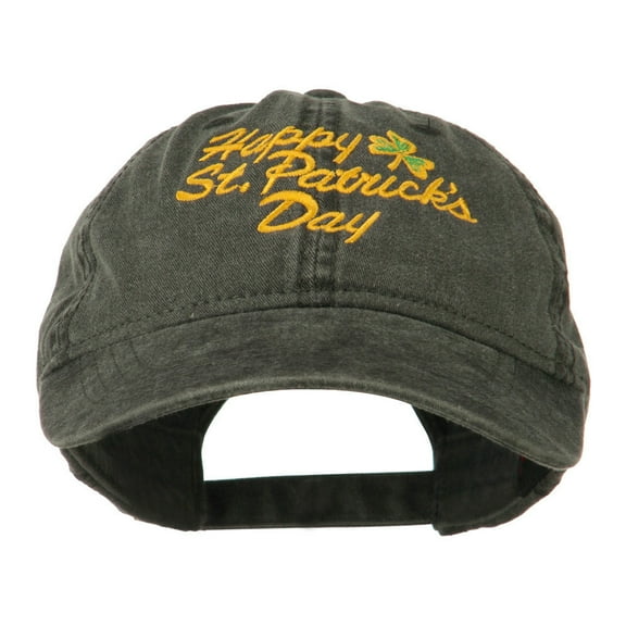 Happy St. Patrick's Day Embroidered Cap - Black OSFM