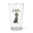 thumbnail image 1 of Happy St. Patrick’s Day Great Dane with Green Hat Shamrocks Rainbow 16oz Pint Beer Glass Mug Danes Dog Lover Gifts Beer Glasses Cup - 03007, 1 of 5