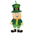 thumbnail image 1 of Happy St. Patrick's Day Jointed Felt Leprechaun, 1 of 5
