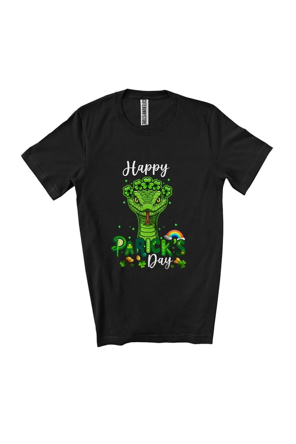 Happy St. Patrick's Day; Lovely Snake Lucky Irish Shamrock; Animal Lover Unisex T-Shirt