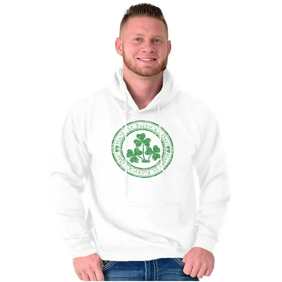 Happy St. Patrick's Day Lucky Clover Unisex Plus Fleece Graphic Hoodie Brisco Brands 2X