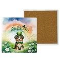 thumbnail image 1 of Happy St. Patrick’s Day Miniature American Shepherd with Green Hat Shamrocks Rainbow Set of 4 Stone Coasters MAS Dog Lover Gifts 4x4in Absorbent Soapstone Coaster - 03007, 1 of 5