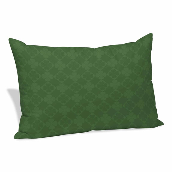 Happy St. Patrick's Day Pillow Covers, Linen Long Throw Pillow Case, Spring Lucky Green Grasses Rustic Holiday Pillow Protector Decorative Cushion Cover for Living Room/Bedroom 12" x 20"