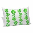 thumbnail image 1 of Happy St. Patrick's Day Pillow Covers, Linen Long Throw Pillow Case, Spring Lucky Green Three Leaf Grass Holiday Pillow Protector Decorative Cushion Cover for Living Room/Bedroom 20" x 30", 1 of 8