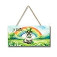 thumbnail image 1 of Happy St. Patrick’s Day Ragdoll with Green Hat Shamrocks Rainbow Landscape Wood Sign Cat Lover Kitten Owner Gifts Idea Hanging Wall Home Decor - 03007, 1 of 5
