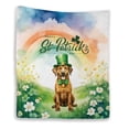thumbnail image 1 of Happy St. Patrick’s Day Rhodesian Ridgeback with Green Hat Shamrocks Rainbow Quilt Blanket Ridgebacks Dog Lover Gifts Cozy Comforter Throw Blanket - 03007, 1 of 5