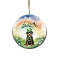 thumbnail image 1 of Happy St. Patrick’s Day Rottweiler with Green Hat Shamrocks Rainbow Ceramic Round Ornament Rottie Dog Lover Gifts Idea Home Tree Decor - 03007, 1 of 5