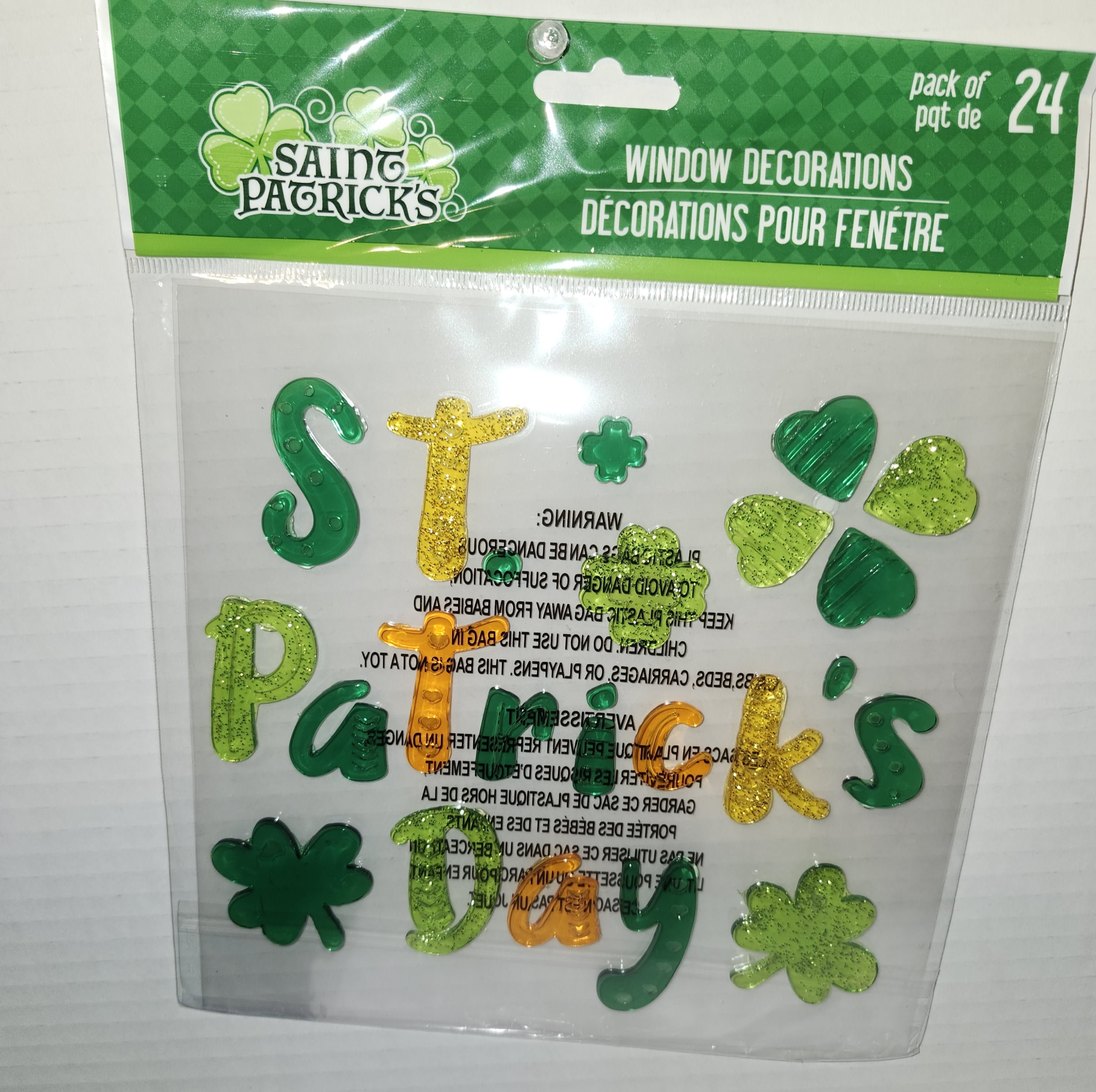 window gel clings st patricks day