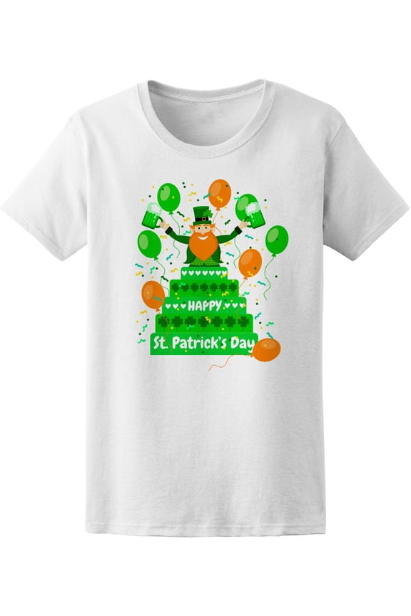 Happy St. Patricks Day Cake T-Shirt Men -Image by Shutterstock, Male Medium
