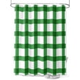thumbnail image 1 of Happy St. Shower Curtain Set ，Waterproof Fabric Shower Curtains Patrick's Day Green White Buffalo Check Plaid Shower Curtains for Bathroom,Bathroom Decor 72"x84", 1 of 6