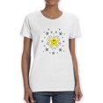 thumbnail image 1 of Happy Star Art Shaped T-Shirt Women -Image by Shutterstock, Female 3X-Large, 1 of 4