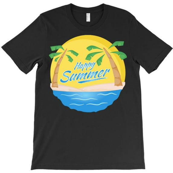 Happy Summer Funny Holiday Vacation Season Graphic T-Shirt - Soft Touch G1944, Up to 5XL