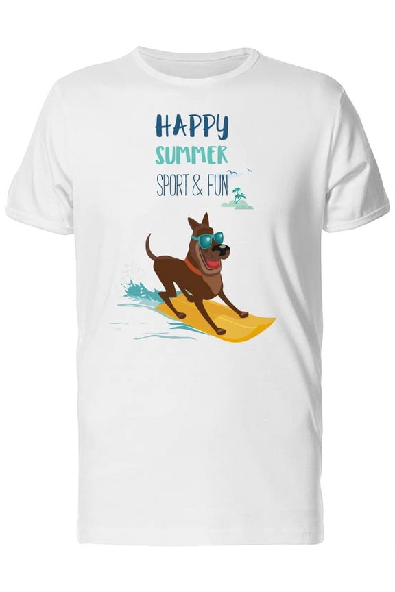 Happy Summer Sport & Fun T-Shirt Men -Image by Shutterstock, Male 3X-Large