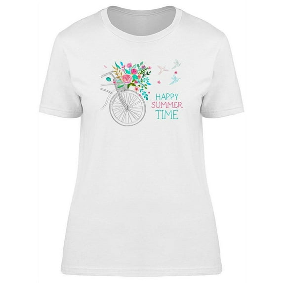 Happy Summer Time T-Shirt Women -Image by Shutterstock, Female Large
