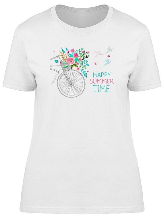 Happy Summer Time T-Shirt Women -Image by Shutterstock, Female x-Large