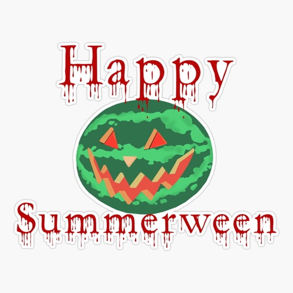 Happy Summerween Spooky Event Art Vinyl Decal Sticker