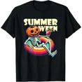 thumbnail image 1 of Happy Summerween Summer Halloween Ghost Float Holiday Graphic Unisex T-Shirt ,up to size 5XL, 1 of 2