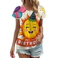 thumbnail image 1 of Happy Sun's Birthday Party! Women's Blouse Short Sleeve Women's Top T-Shirt Spring Summer Clothes, 1 of 7