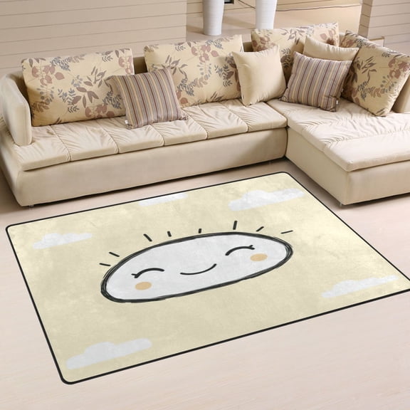 Happy Suns Soft Polyester Area Rug 31''x20'', Non Slip, Memory Foam, Water Absorbent