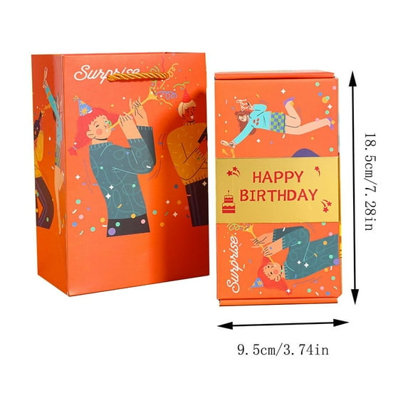 Happy Surprise Gift Boxs, Merry Christmas Money Explosion Folding Bouncing Gift Box Money New year Christmas Game
