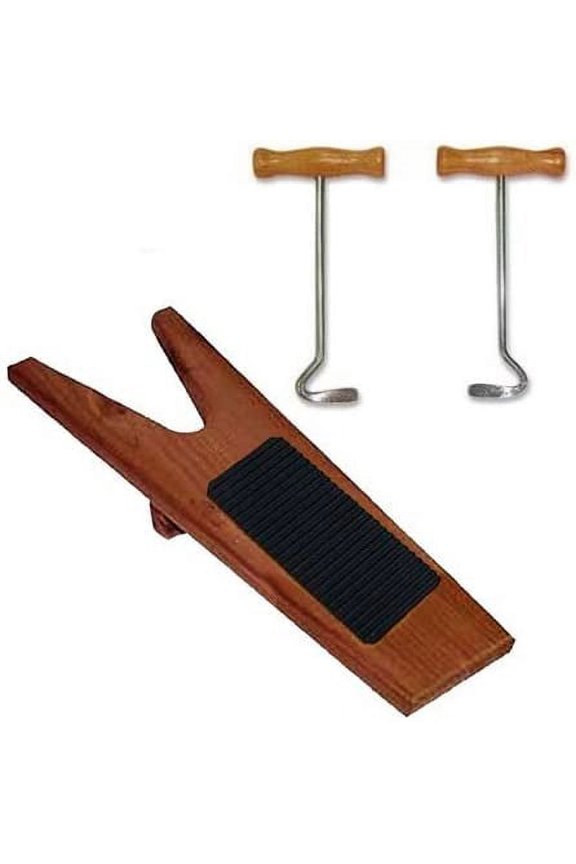 Deluxe Red Wood - Boot Jack with Boot Pulls