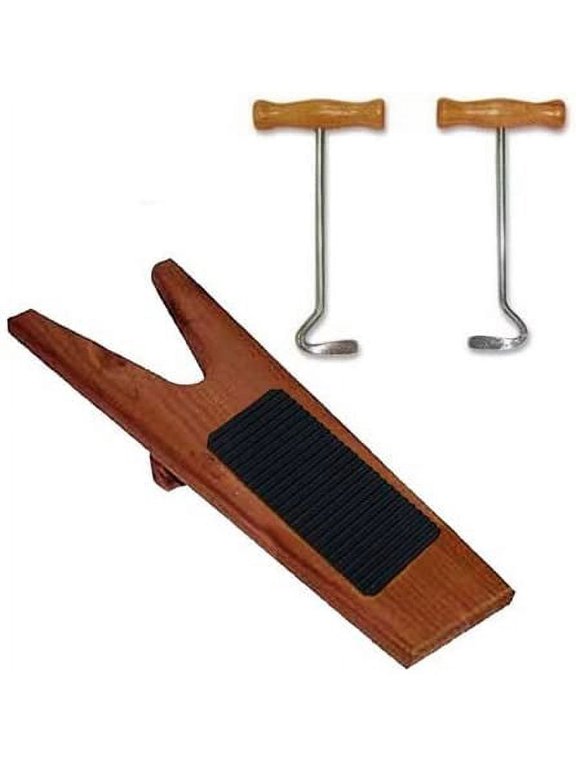 Deluxe Red Wood - Boot Jack with Boot Pulls