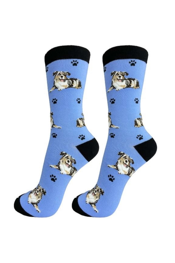 14.00In Australian Shepherd Socks., Cotton, Happy Tails 800Fb53