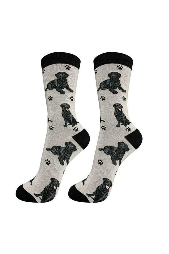 Happy Tails Black Labrador Dog Lover Colored Socks - One Size Fits Most