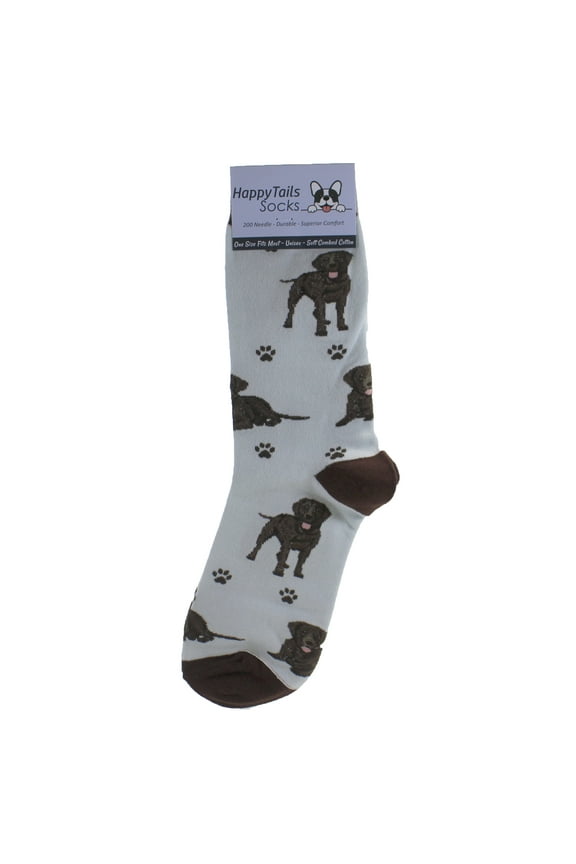 Happy Tails Chocolate Labrador Dog Lover Colored Socks - One Size Fits Most