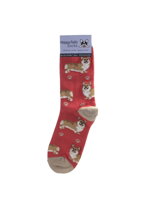 Happy Tails Welsh Corgi Dog Lover Socks - One Size Fits Most