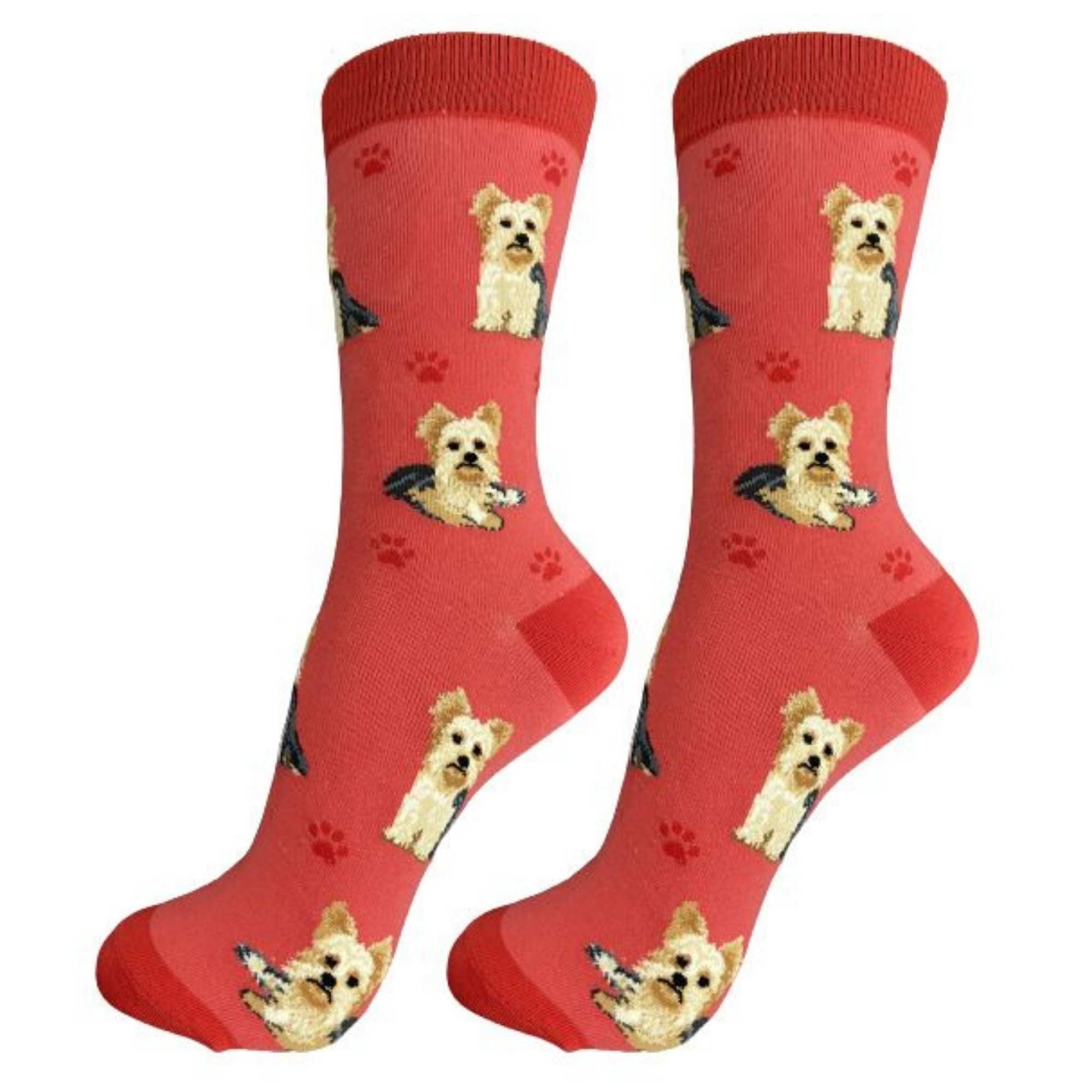 Happy Tails Yorkie Dog Lover Socks One Size Fits Most