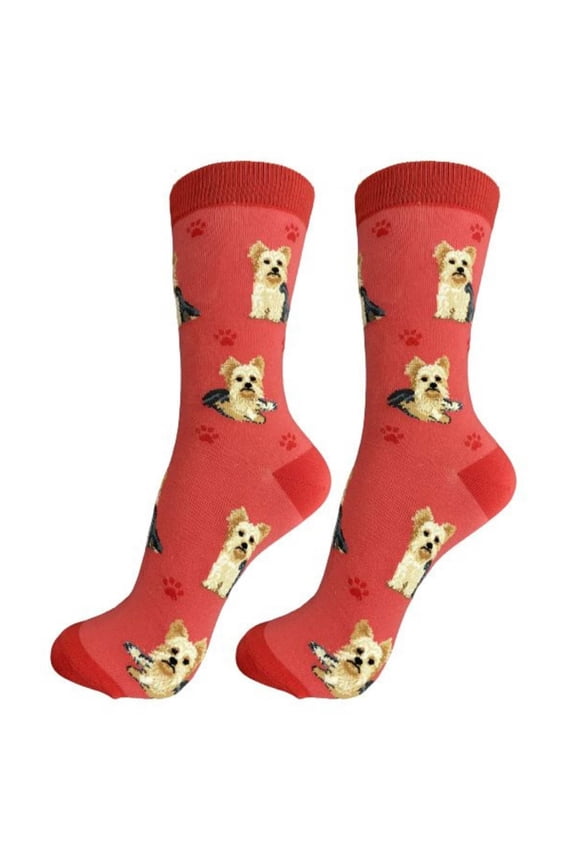 Happy Tails Yorkie Dog Lover Socks - One Size Fits Most