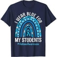 thumbnail image 1 of Happy Teacher I Wear Blue For My Students Autism Awareness T-Shirt mens t shirt，black，women，funny，misfits，men，journey, 1 of 4