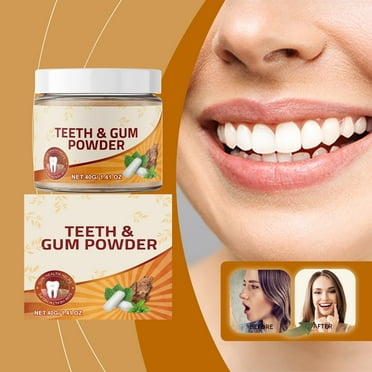 Happy Teeth & Gum Powder Gum Recession Help Plaque Bleeding Sensitivity Bad Breath Peppermint Re Mineralize NO Glycerin Made W/Certified Organic Ingredients