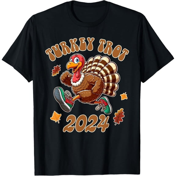 Happy Thanksgiving 2025 Running Turkey Funny Unisex T-Shirt 6