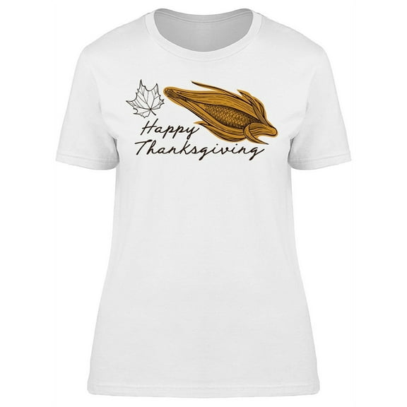 Happy Thanksgiving Autumn T-Shirt Women -Image by Shutterstock, Female Large